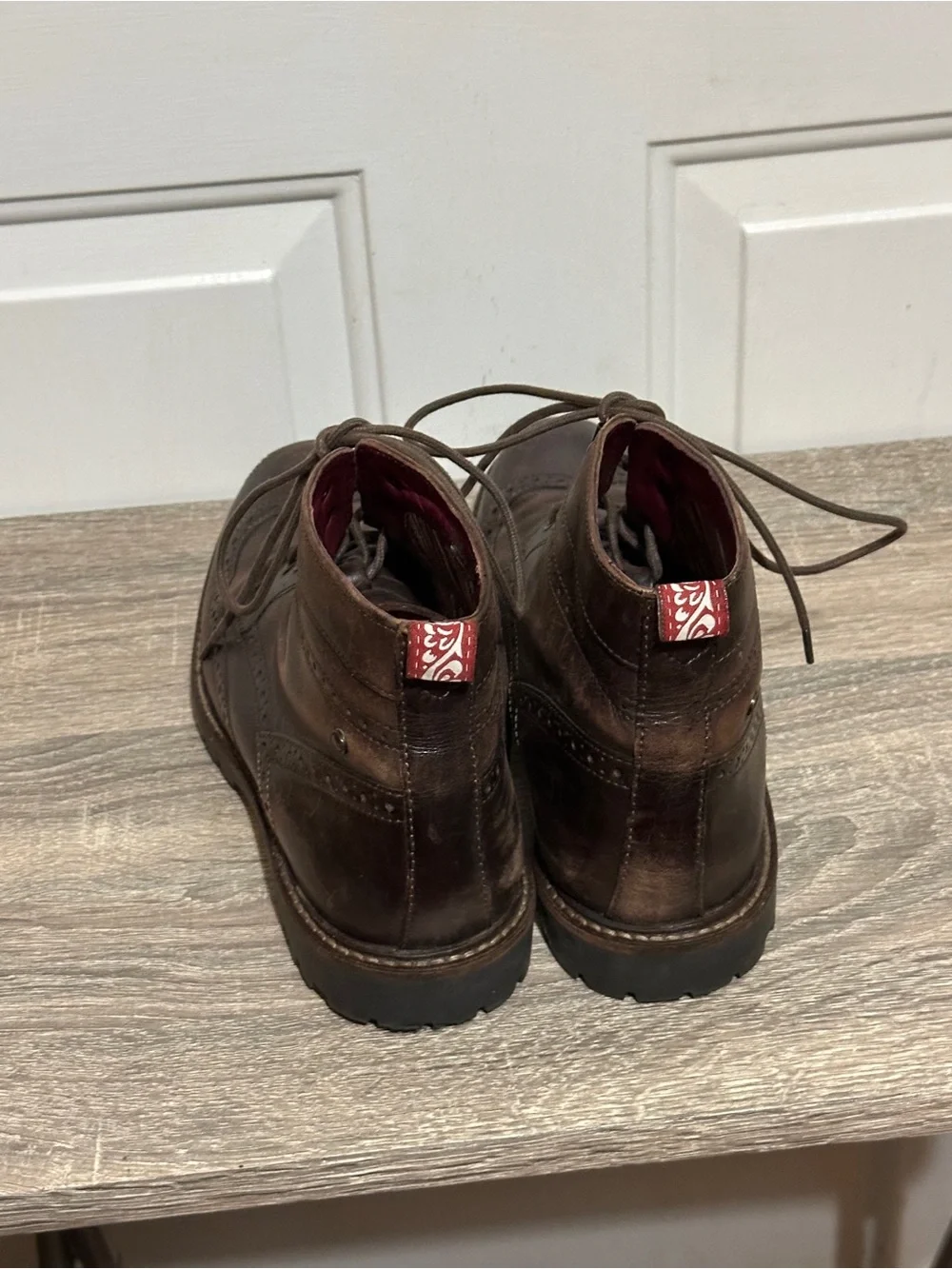 Base London Washed Brown Bower Boots Size US9 Euro 42 Dress Business Casual